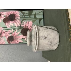 White Marble Butter Bell